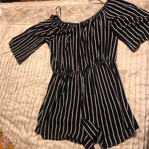 Striped Forever 21+ Romper